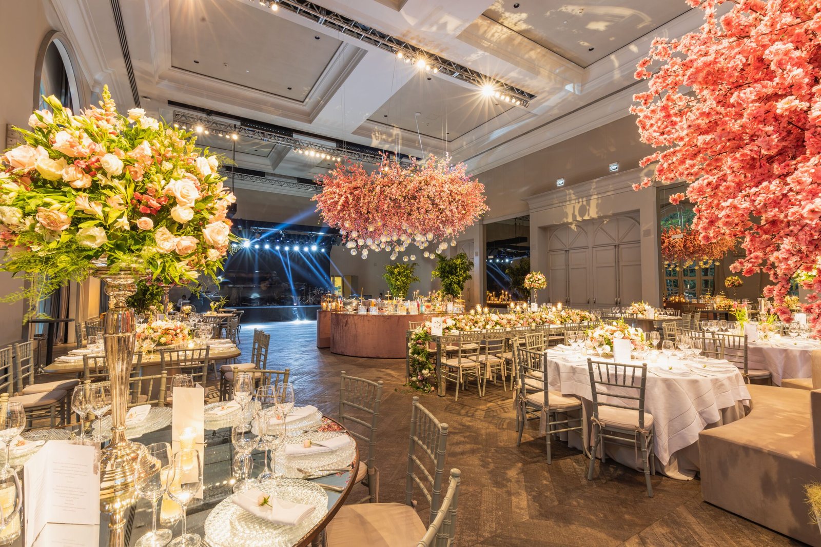 Colorful floral centerpiece close-up
